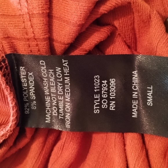 Woman's Crop Top by Say Any Thing Small Burnt Orange - Picture 8 of 8